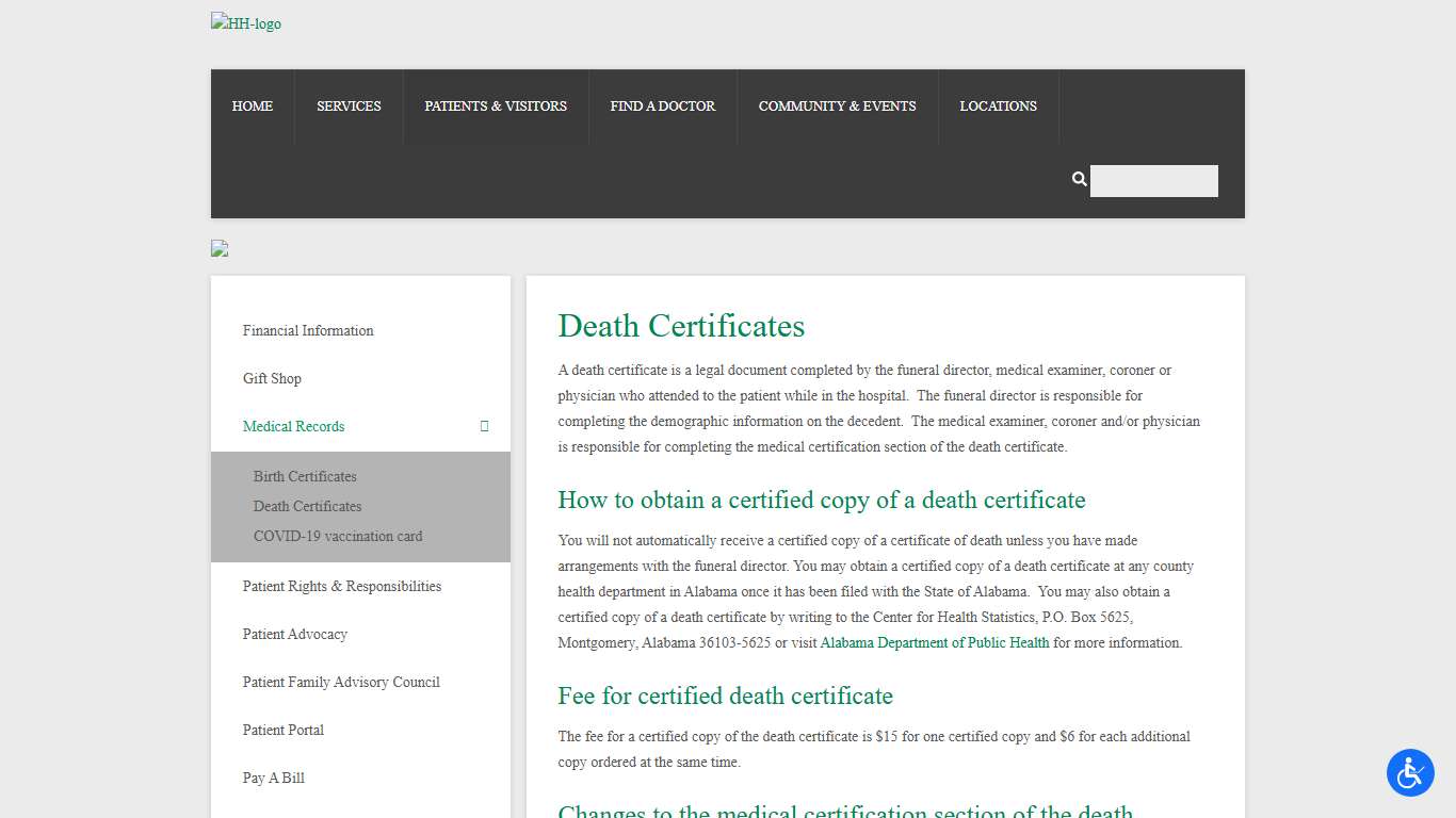 Death Certificates
